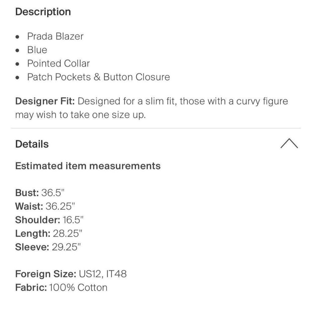 Prada Authentic Solid Midnight Blue Long Sleeve B… - image 4